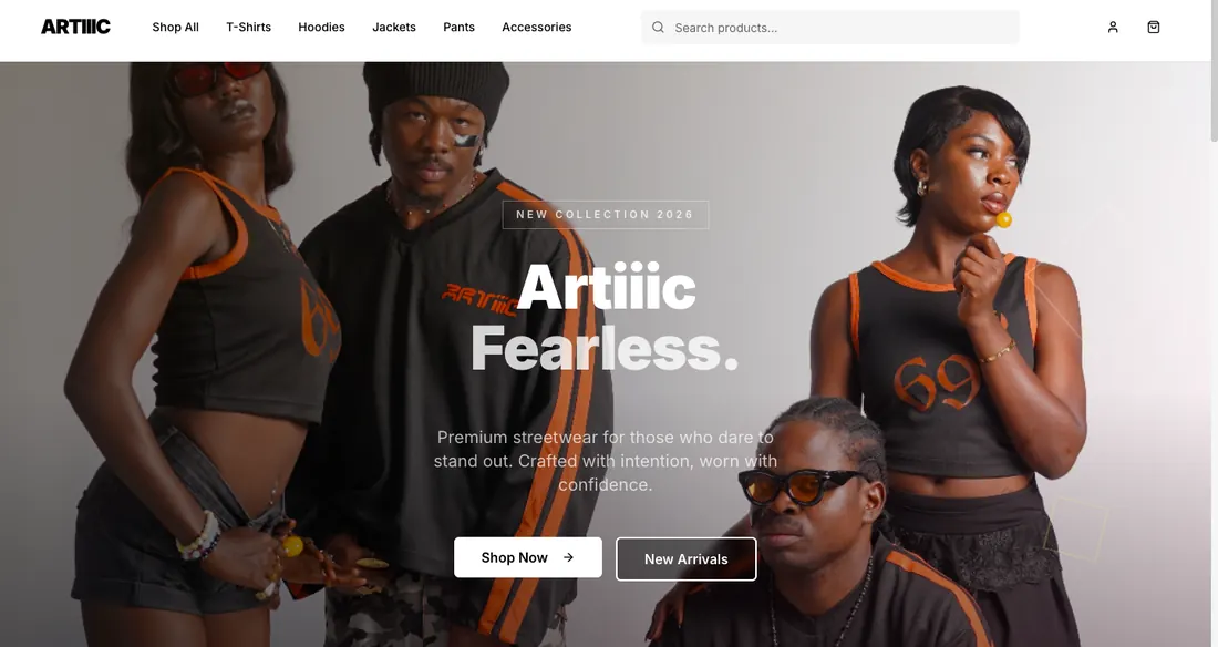 Artiiic Studio — E-commerce Admin • Lovable