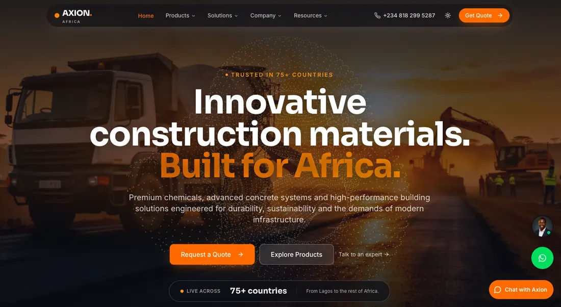 Axion Africa — Construction Supply • Lovable